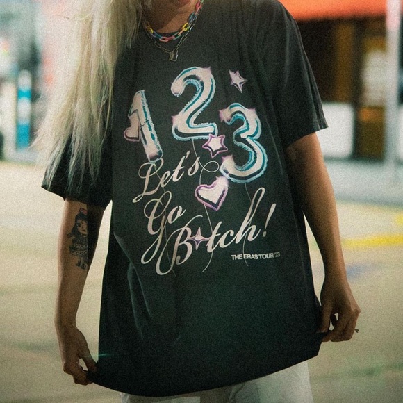 NEW Taylor Swift Eras Tour tee “1, 2, 3 Let’s Go B…” size XL - Picture 2 of 9